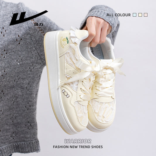Os novos sapatos versáteis de blocos de cor da Warrior, design confortável para mulheres solteiras, alta atratividade e sapatos casuais energéticos ao estilo coreano