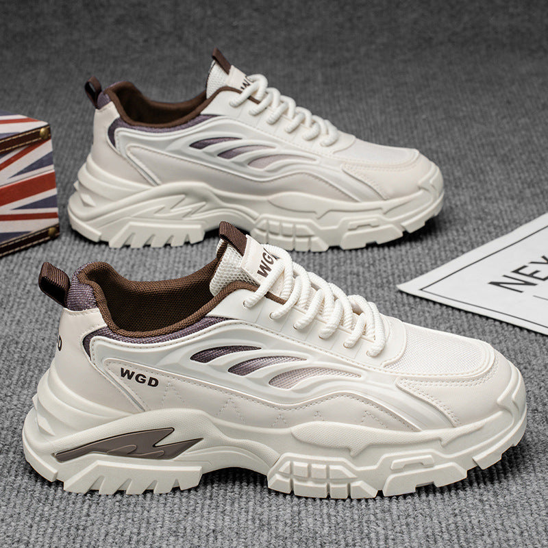 Ténis masculinos, sapatos de rede de verão 2025 para homem, sapatos casuais casuais de sol grosso, respiráveis e versáteis