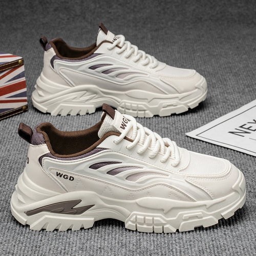 Ténis masculinos, sapatos de rede de verão 2025 para homem, sapatos casuais casuais de sol grosso, respiráveis e versáteis