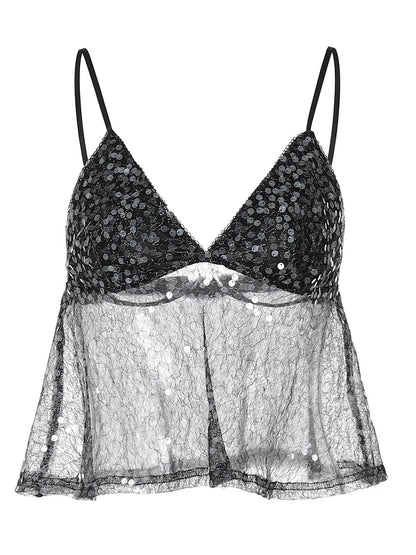 Moda INS europeia e americana com um novo conjunto de rapariga atraente, patchwork sexy para o peito, lantejoulas de rede, camisola corta e dropshipping