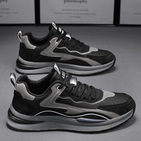 Sapatos desportivos masculinos, primavera 2024 novos sapatos casuais de pai em pele Agum, segurança no trabalho, sapatos modernos
