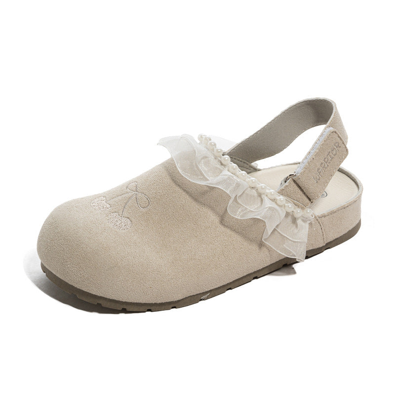 Os novos sapatos Birkenstock da Warrior, modernos, versáteis e confortáveis, sapatos femininos simples de cor sólida, sapatos casuais coreanos de alto valor