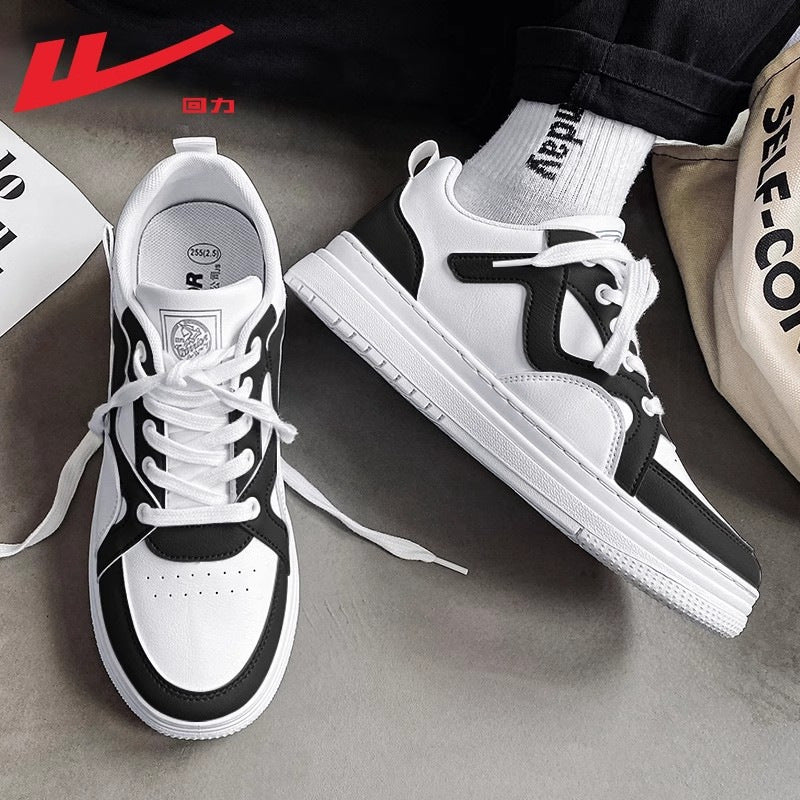 Warrior casual e versáteis sapatilhas de sola grossa com sentido de design, sapatos baixos e de alto valor, sapatos desportivos masculinos de moda outdoor
