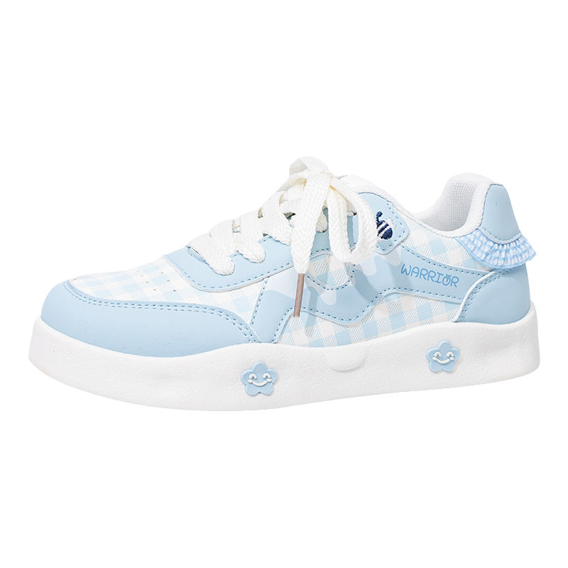 Warrior 2026 Novos sapatos de camada única com blocos de cor, ténis simples e versáteis confortáveis, sapatos femininos modernos de alta estética