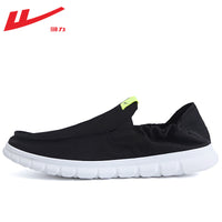 Sapatos leves de lona Warrior Work, novos sapatos casuais de cor sólida de um passo, respiráveis e confortáveis, sapatos masculinos de tecido por grosso