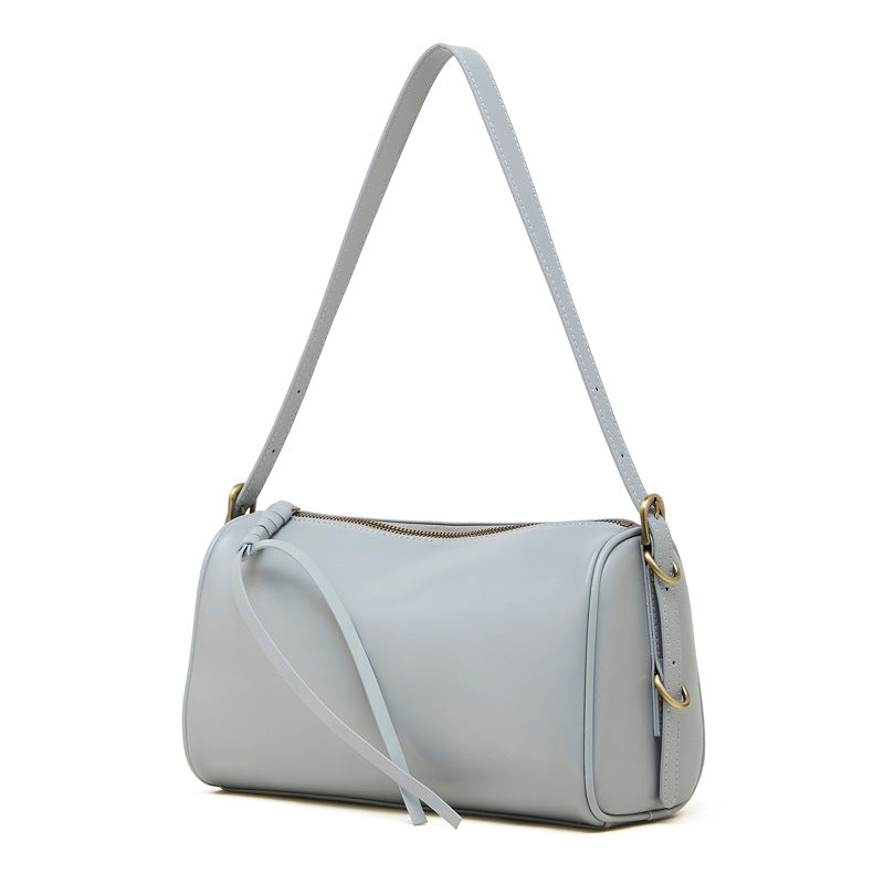 Bolsas de pele curtida vegetal para mulher, novas bolsas tote cruzadas para primavera/verão 2026, malas femininas em pele genuína de grande capacidade, bolsas de almofada de ombro simples