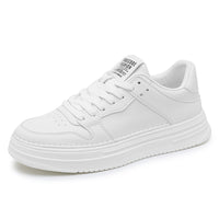 Sapatos de Homem Ténis Brancos Versáteis Primavera 2024, Sapatos Casuais Casuais Impermeáveis de Homem em Pele, Sapatos Brancos de Sola Grossa Que Aumentam a Altura e Sapatos Modernos