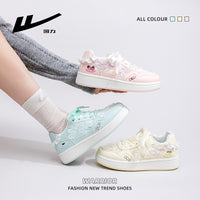 Os novos sapatos versáteis de blocos de cor da Warrior, design confortável para mulheres solteiras, alta atratividade e sapatos casuais energéticos ao estilo coreano