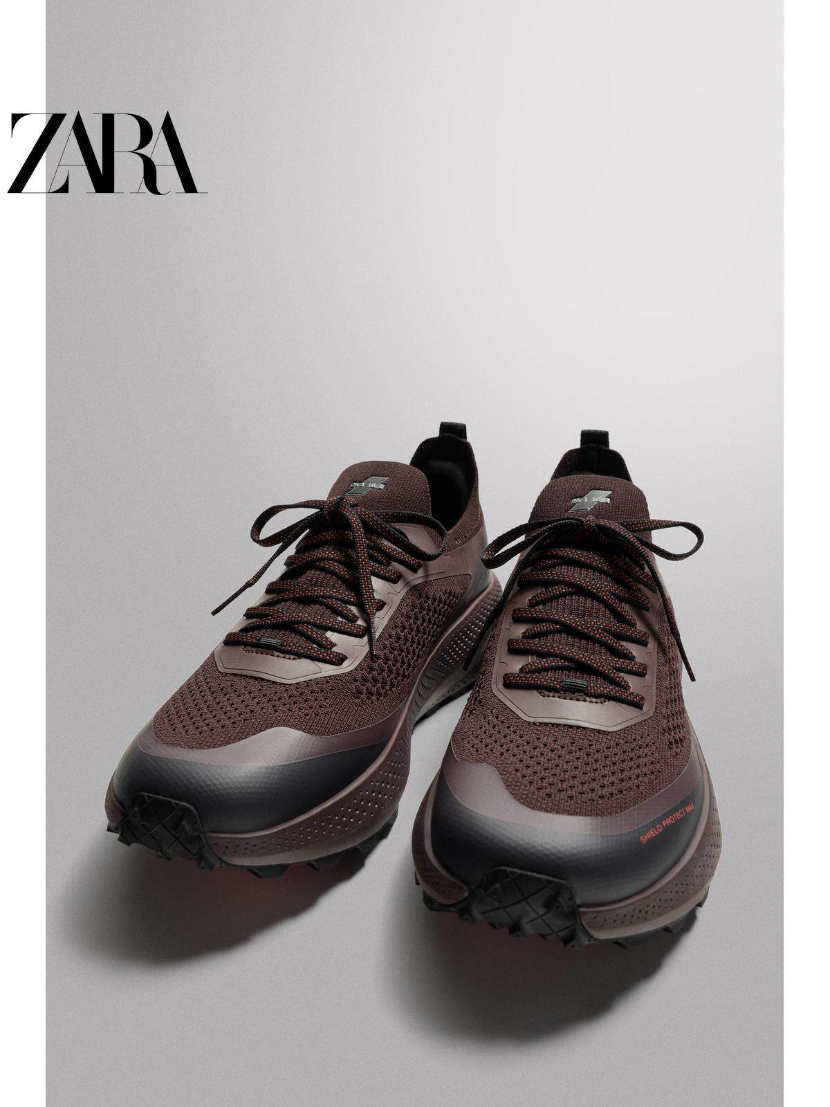 ZARA Coleção Primavera/Verão 2026 Nova Coleção Masculina de Esportes - Tênis de Corrida de Trilha Respiráveis 2396720 022