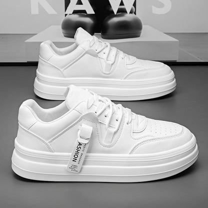 Sapatos Masculinos Novos de Sola Grossa de Outono 2024 para Aumento de Altura, Sapatos Brancos Coreanos Versáteis para Aumento de Altura, Sapatos Modernos Verde Neon para Homem