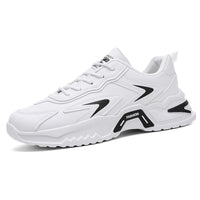 Sapatos masculinos de primavera, novos sapatos brancos versáteis e modernos de 2025, aumento de altura para desportos juvenis casuais, sapatos da moda do pai