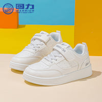 Sapatos brancos simples de sola grossa de cor sólida Warrior, velcro, sapatos infantis fáceis de usar e desagradáveis, sapatos de madeira novos e versáteis para homem e rapariga