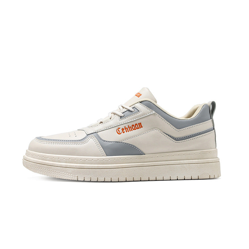 Ténis casuais de primavera, sapatos baixos para jovens masculinos, sapatos brancos para estudantes, sapatos masculinos modernos e versáteis ao estilo Hong Kong