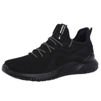 Sapatilhas desportivas Warrior com sola macia, novas sapatilhas de coco de malha respiráveis, sola leve de malha preta e sapatos casuais para homens