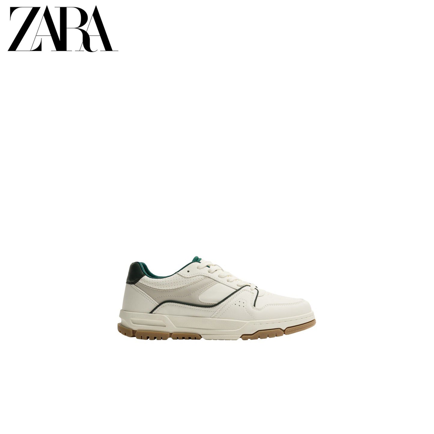 ZARA 2026 Verão Novo Sapatos Masculinos Branco Leve Retrô Tênis de Sola Grossa 2248820 001