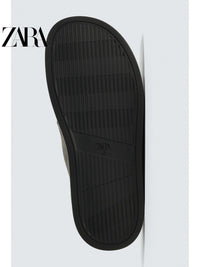 ZARA Coleção Verão 2026 Sapatos Masculinos: Sapato de Couro com Aba, Bico Redondo e Sola de Madeira (2761720 802)