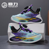 Os novos sapatos infantis versáteis e confortáveis e com blocos de cores da Warrior, sapatos desportivos de exterior estilosos e modernos, sapatos de botão de alta qualidade e na moda