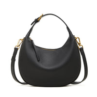 Bolsas de vaca de topo de gama, bandoleiras, malas em forma de crescente, malas de luxo leve e de grande capacidade de alta gama, malas femininas, bolinhos de couro genuíno de camada superior