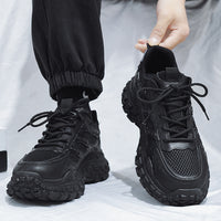 Sapatos Masculinos Transfronteiriços Vivos 2025 Novo Vestuário Desportivo Desportivo Preto de Trabalho Impermeável, Antiderrapante, Resistente ao Desgaste e Proteção Durável contra o Trabalho