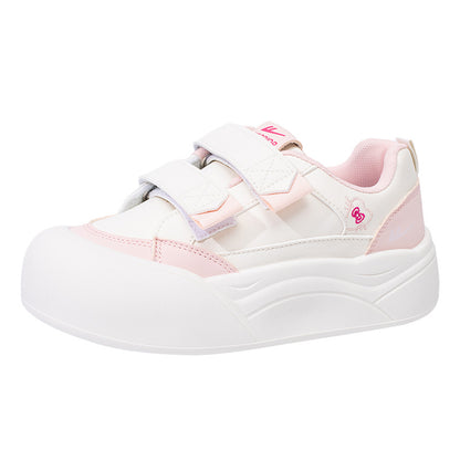Sapatos mágicos Warrior com sola grossa e tampo baixo, versáteis individuais femininos coreanos, sapatos casuais de estilo universitário de alta estética