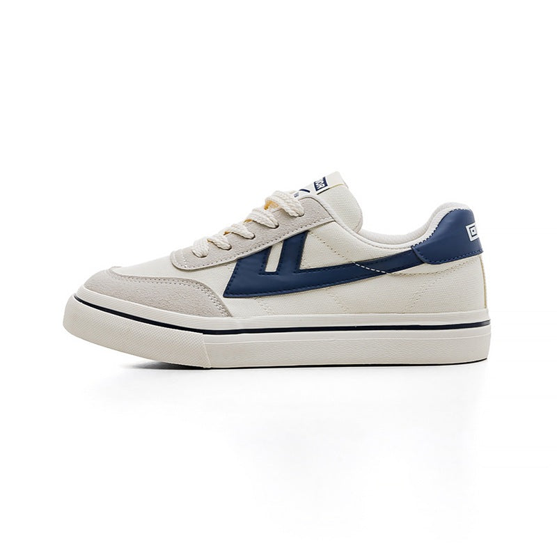 Sapatos de lona Warrior de sola grossa para homem e mulher, confortáveis para uso diário, sapatos casuais primavera/outono, para estudantes, casais, ténis versáteis por grosso