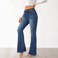 Amazon Calças Vintage Vintage Transfronteiriças Europeias e Americanas Femininas 2025 Primavera Novas Slim Fit Slim Stretch Ligeiramente Alargadas