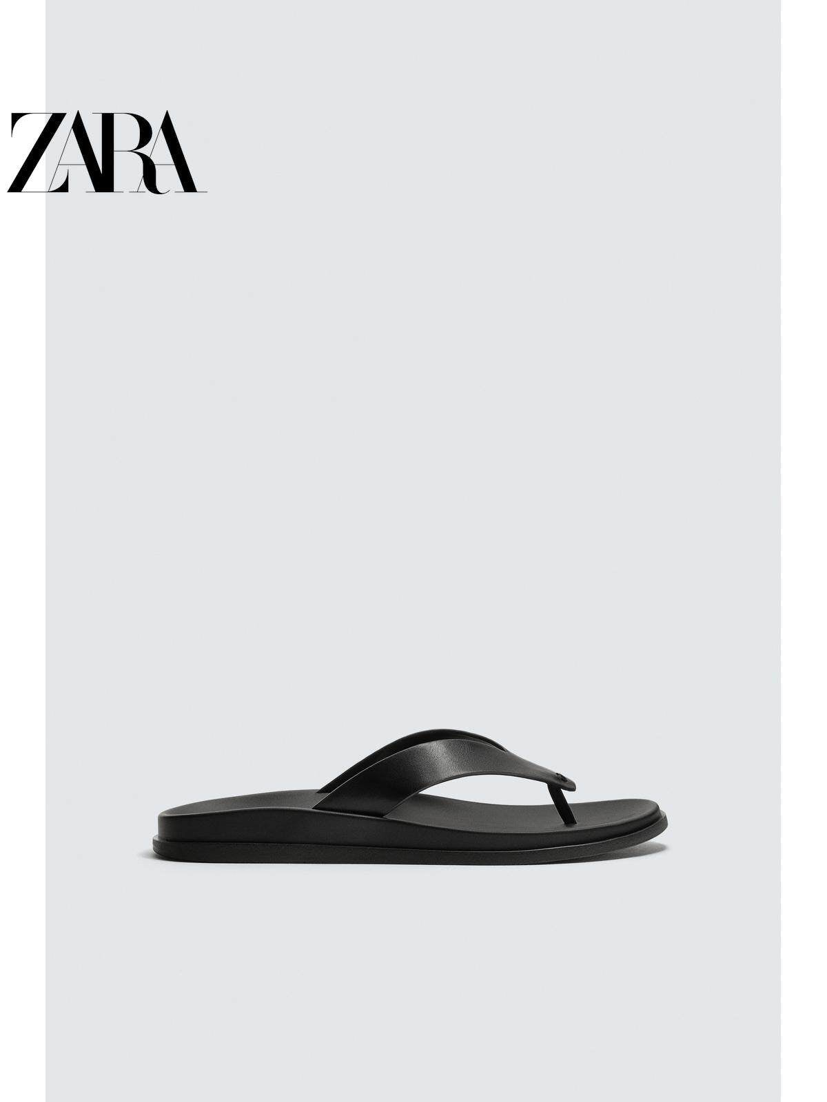 ZARA 2026 Primavera/Verão Novos Sapatos Masculinos Chinelos Rasteiros com Tiras 2737720 800