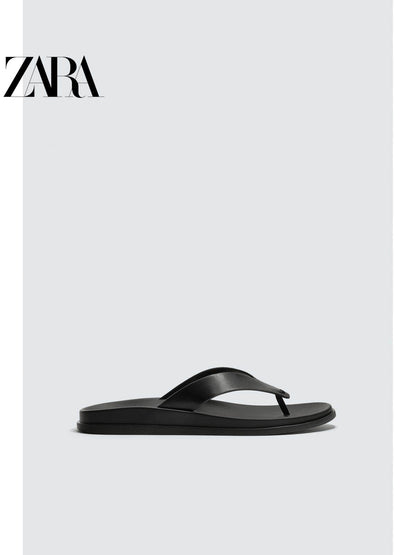 ZARA 2026 Primavera/Verão Novos Sapatos Masculinos Chinelos Rasteiros com Tiras 2737720 800