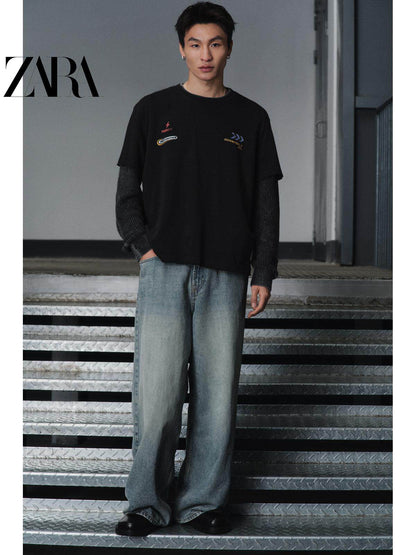 ZARA 2026 Primavera/Verão Sapatos Masculinos com Fivela Metálica, Plataforma e Calcanhar Aberto em Madeira, 2755720 800