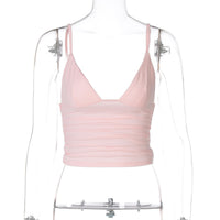 AliExpress INS estilo moda street style sexy de decote em V de cor sólida cropta, versátil slim fit camisola europeia e americana por grosso