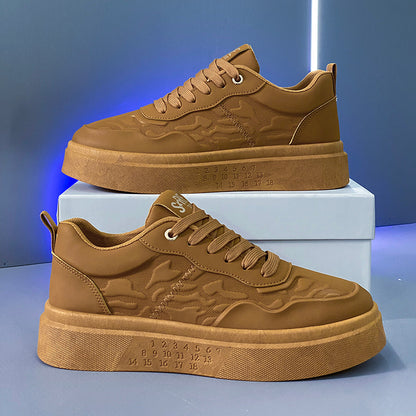 Sapatos brancos respiráveis de verão masculino 2024, Sapatos brancos versáteis de sola grossa, sapatos casuais, bestsellers