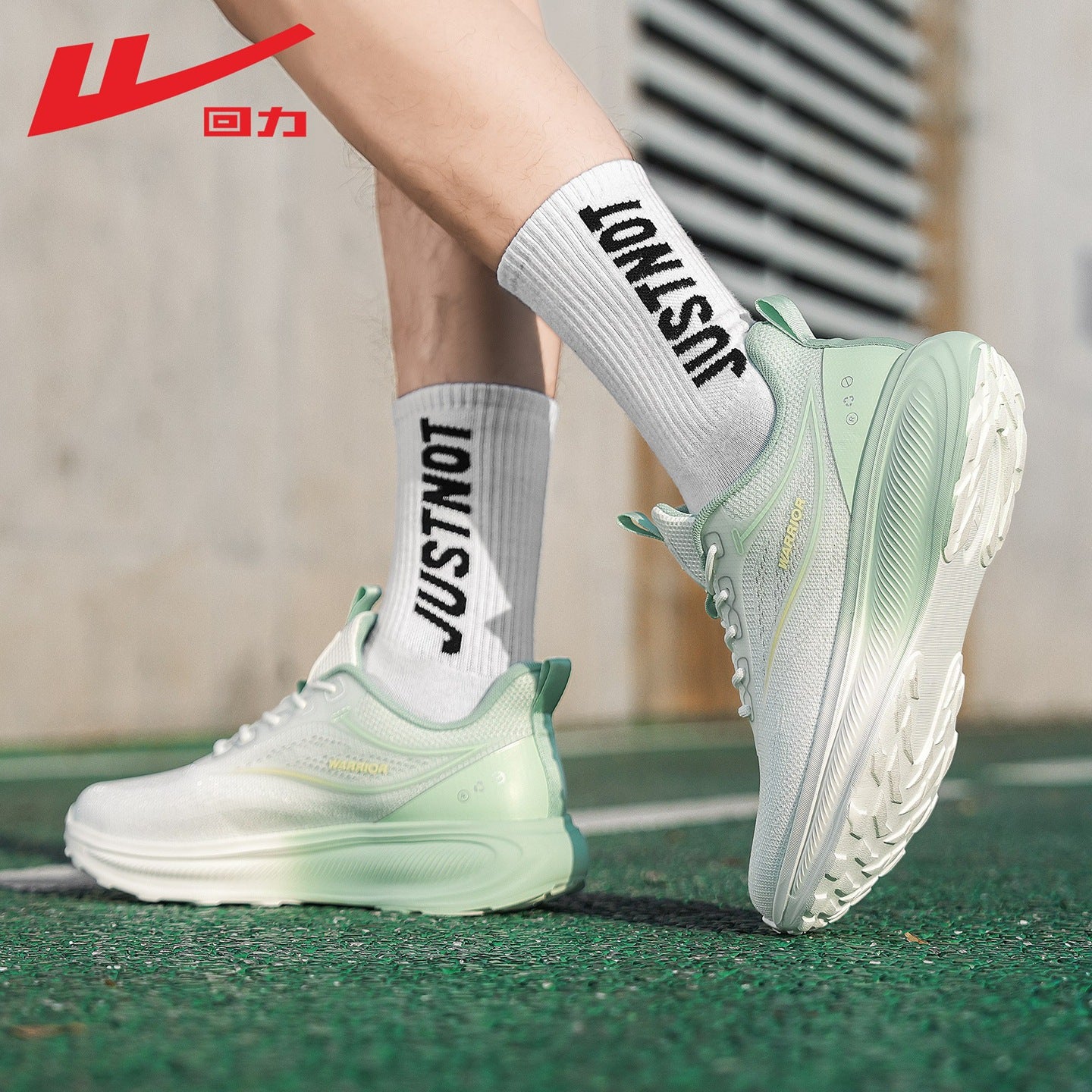 Sapatilhas casuais frescas e confortáveis com bloco de cores Warrior, sapatilhas desportivas de design de alto valor, sapatilhas sapatilhas masculinas versáteis e na moda