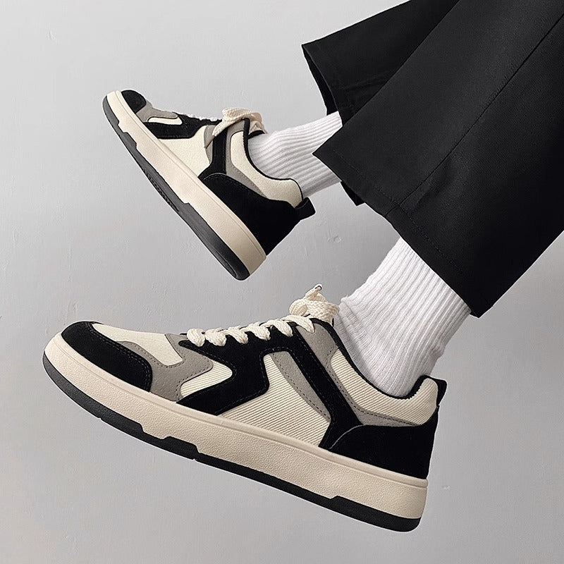 Sapatos de lona para homens, sapatos modernos versáteis e modernos de 2024, ténis de estudante respiráveis, sapatos de tecido primavera ao estilo coreano, sapatos casuais