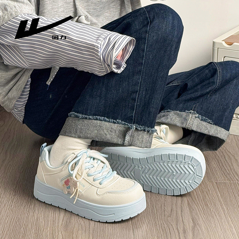 Os novos ténis versáteis confortáveis e com blocos de cor da Warrior, os elegantes singles femininos da moda coreana, sapatos casuais modernos de alto valor estético