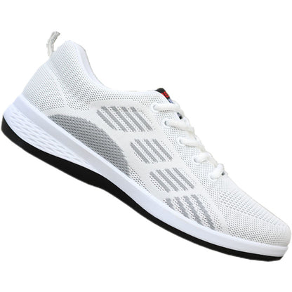 Sapatos antigos de tecido de Pequim para homens, sapatos casuais respiráveis de verão e da moda, sapatos de praia masculinos, ténis de malha coreana versáteis resistentes a odores