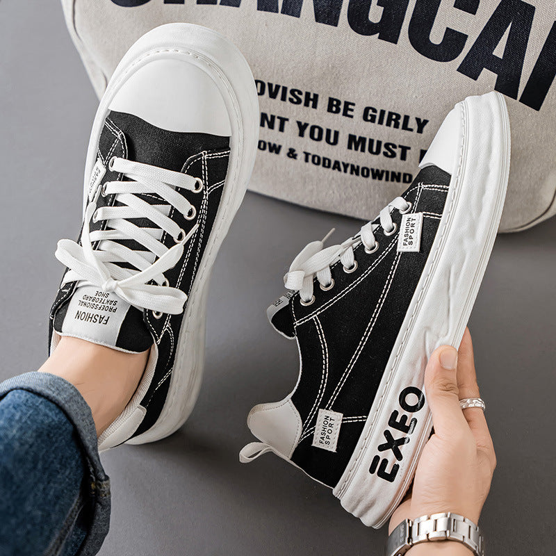 Sapatos masculinos de lona, sapatos planos casuais respiráveis de verão, sapatos de pano de nicho modernos e versáteis e esportivos