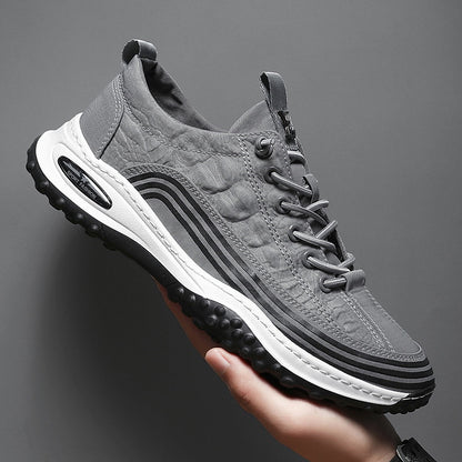 Sapatos masculinos respiráveis de verão, sapatos de seda de gelo para proteção ao trabalho masculino, sapatos de tecido de trabalho, sapatos desportivos casuais e na moda