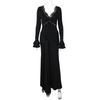 Vestido feminino feminino elegante de decote em V e decote em V mais vendido da Amazon, vestido de gravata ajustado de mangas longas com folhos e mangas longas