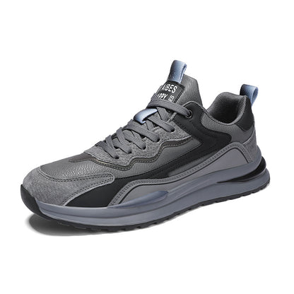 Sapatos desportivos masculinos, primavera 2024 novos sapatos casuais de pai em pele Agum, segurança no trabalho, sapatos modernos