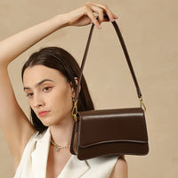 Malas femininas best-sellers, malas cruzadas de ombro único, malas altas de couro de vaca, malas baguete de nicho coreano, malas de alta qualidade para as axilas, malas femininas