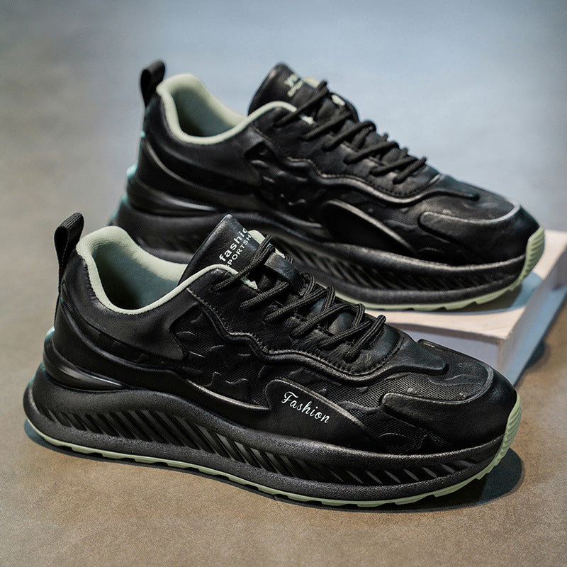 Sapatos masculinos de primavera e outono, novos sapatos casuais de 2025, sapatos desportivos versáteis e respiráveis, sapatos de snowboard masculinos, sapatos de pai