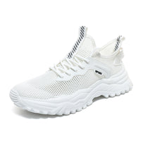 Novos sapatos masculinos de verão 2025, ténis de malha finos e resistentes a odores respiráveis, sapatilhas desportivas casuais de corrida da moda