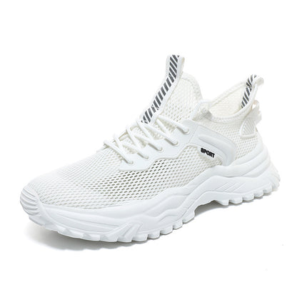 Novos sapatos masculinos de verão 2025, ténis de malha finos e resistentes a odores respiráveis, sapatilhas desportivas casuais de corrida da moda