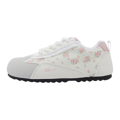 Sapatos casuais versáteis e de alto valor com blocos de cor Warrior, sapatos femininos coreanos elegantes e giros, sapatos de treino moral baixos e estilosos