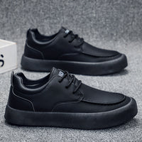 Homens Primavera 2025 Novos Sapatos Vintage, Versáteis Modernos de Pele Masculina De Sola Grossa, Ténis Impermeáveis Impermeáveis Antiderrapantes