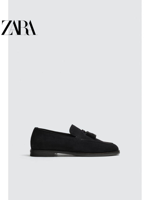 ZARA Coleção Primavera/Verão 2026 Sapatos Masculinos: Sapatos náuticos de camurça com detalhe de borla, Item 2630720 (400 RMB)