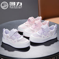 Os novos sapatos versáteis e confortáveis para raparigas da Warrior, sapatos energéticos e fofos e respiráveis de malha simples, ténis desportivos casuais de exterior com velcro
