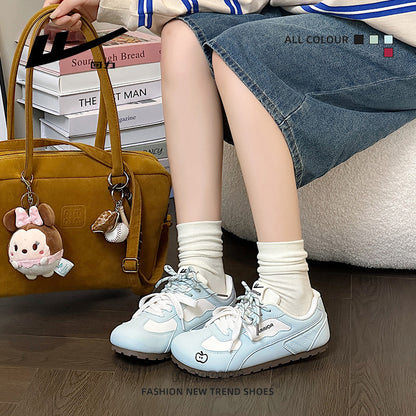 Os novos ténis de ballet de sola fina da Warrior, sapatos casuais com duplo atacador e estilo casual, versáteis, leves e confortáveis para mulheres