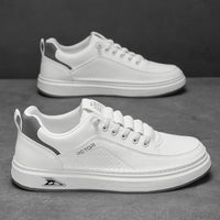 Sapatos masculinos de verão 2025, sapatos brancos pequenos e respiráveis, sapatos desportivos masculinos versáteis e com sola grossa, sapatos casuais, sapatos modernos