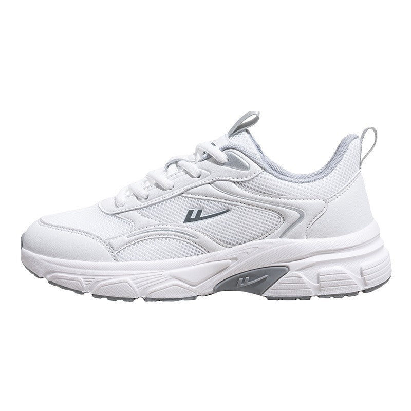 Sapatos de malha Warrior respiráveis e versáteis, sapatos brancos simples e discretos para o dia a dia, sapatos unissexo de casal romântico de alta gama, a grosso